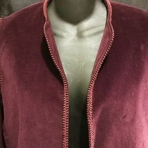Vintage 70's Burgundy Velvet Jacket, Formal